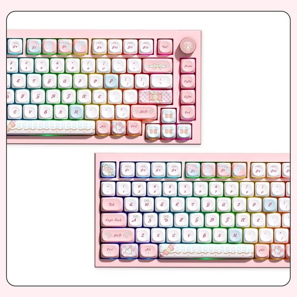 Bàn phím cơ không dây AKKO Piano Sweet 5075 V5 có đèn LED ARGB nhiều chế độ tùy chỉnh