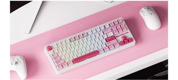 nShop bán bàn phím cơ không dây AKKO TAC87 Prunus Lannesiana Stellar Rose làm quà tặng nữ game thủ