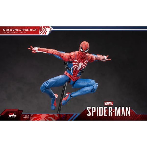Mô hình trang trí - Marvel - Spider Man ADVANCED SUIT - ZD Toys - ZC46 có các biện độ khớp linh hoạt, cơ động
