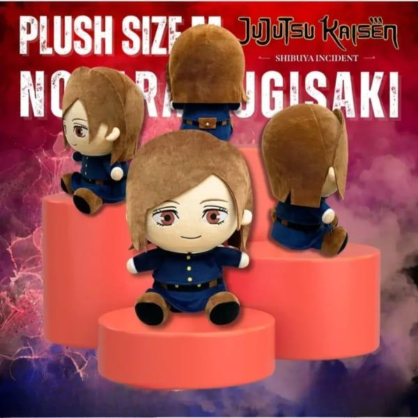 Nhân vật anime Jujutsu Kaisen Kugisaki nhồi bông sử dụng chất liệu bông mềm mại, ôm thoả thích