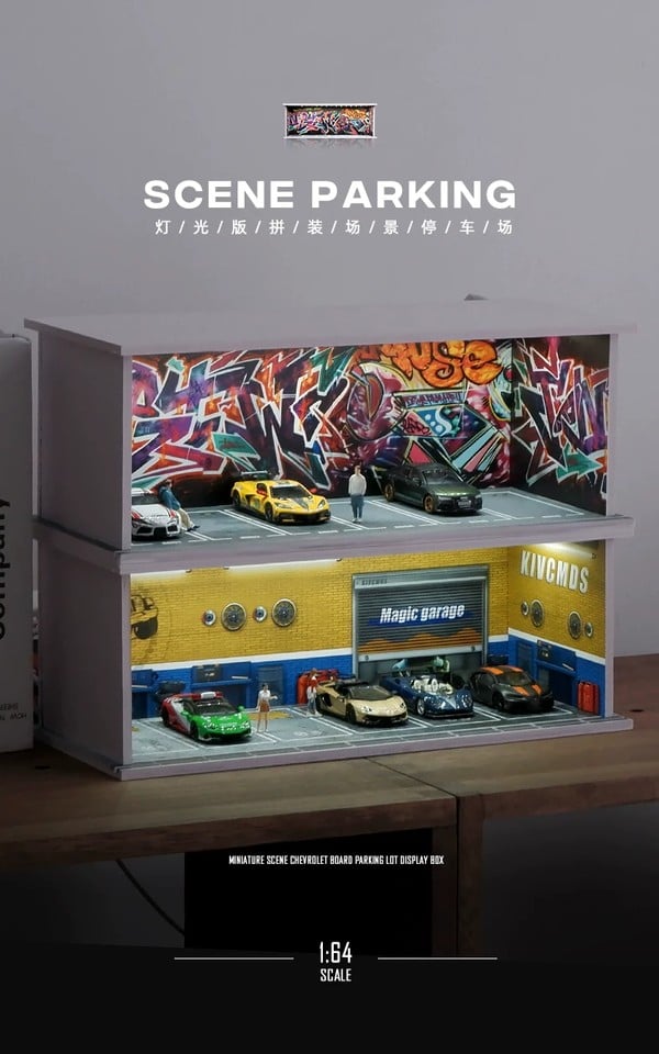 nShop bán Sa bàn Diorama tỉ lệ 1:64 Gara nhiều bối cảnh SCJ384 Shou Cang Jia trang trí nhà, cửa hàng, quán cà phê