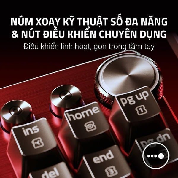 Núm xoay và nút điều khiển trên Huntsman V3 Pro TKL Sentinels nShop