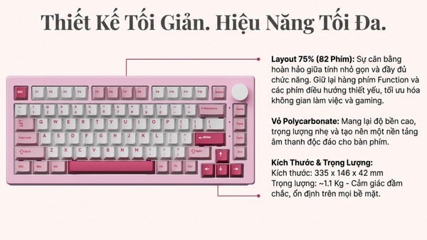 nShop bán Bàn phím cơ AKKO 5075 V3 Prunus Lannesiana - Akko Piano giao nhanh trong ngày tận nhà giá tốt