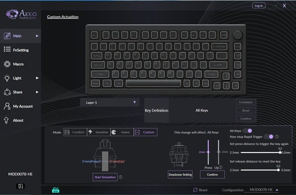 nShop bán bàn phím cơ AKKO MOD007B-HE PC Tokyo Sakura Pink Magnetic Switch hỗ trợ Rapid Trigger