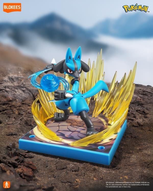 nShop bán mô hình Blokees Pokemon Classic Ver L Lucario 74107 hiệu ứng môi trường chi tiết
