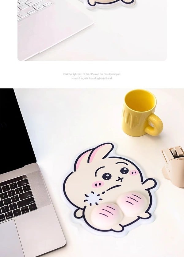 nShop bán Lót Chuột Mông Mềm 3D Chiikawa Êm Ái có đế chống trơn trượt bám chắc trên mặt bàn