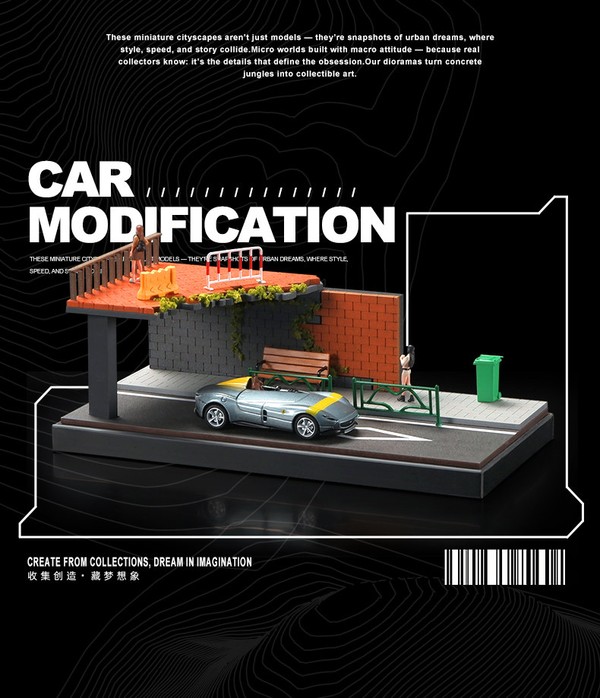 nShop bán Tiểu cảnh Diorama 1:64 Kèm Hộp Trưng Bày - Cầu Gãy 82001 làm quà tặng trưng bày trang trí xe mô hình