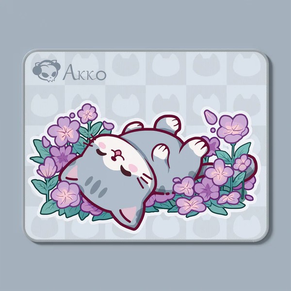 nShop bán Bàn di chuột AKKO Cat Theme Mousepad giá tốt chất lượng cao lót chuột mèo xám đang nằm ngủ đáng yêu