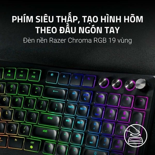 Phím siêu thấp Razer Chroma RGB 19 vùng trên Razer Pro Type Ergo nShop