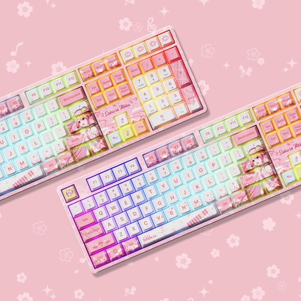 nShop bán bàn phím cơ AKKO 5108B Plus Sakura Miku Piano Pro Switch có đèn LED RGB tùy chỉnh chế độ sáng