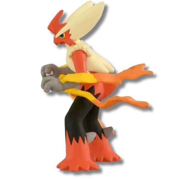 Đồ chơi Moncolle Mega Blaziken với màu sắc nổi bật.
