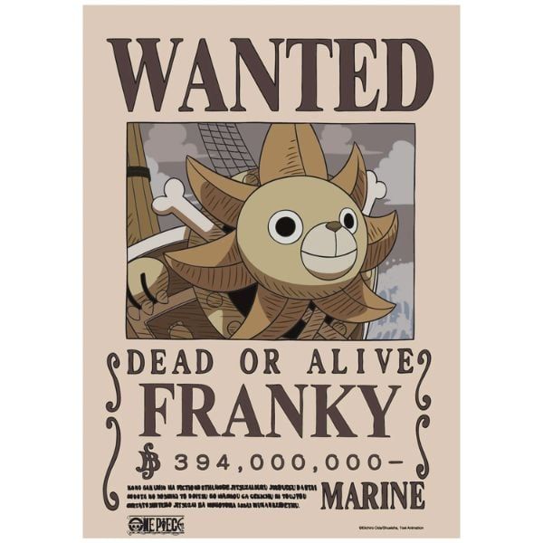 Poster One Piece V2 - Lệnh truy nã Franky Chính Hãng