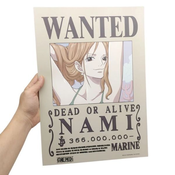 Poster One Piece V2 - Lệnh truy nã Nami Chất lượng cao