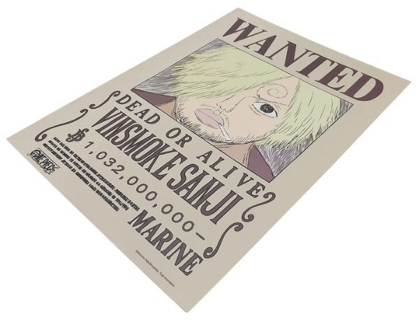 Poster One Piece V2 - Lệnh truy nã Sanji Được bán tại nShop