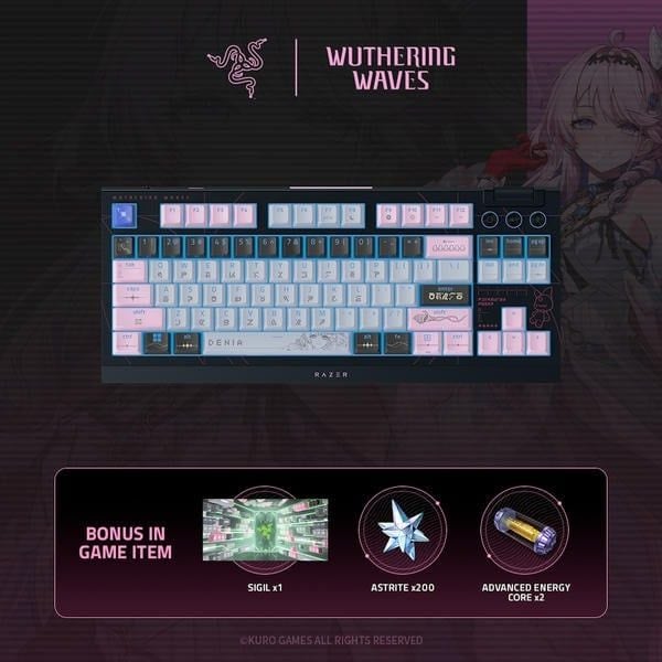 Quà tặng in game độc quyền của bàn phím Wuthering Waves nShop