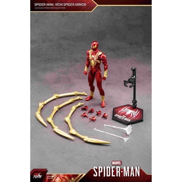 Mô hình trang trí - Marvel - Spider Man - Iron Spiderman Armor - ZD Toys - ZC50 đi kèm phụ kiện, đế dựng