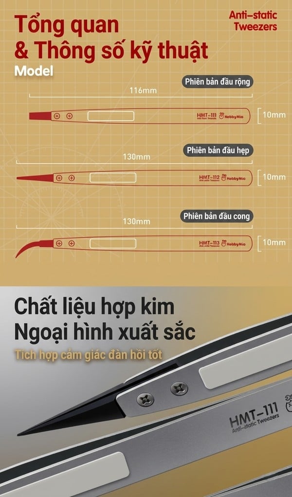 nShop bán Nhíp chống tĩnh điện ráp mô hình chính hãng Hobby Mio HMT có nhiều loại hỗ trợ nhiều tình huống