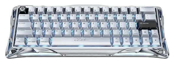 bàn phím cơ GravaStar Mercury V60 Pro Hall Effect Magnetic Switch Chrome Silver chất lượng cao