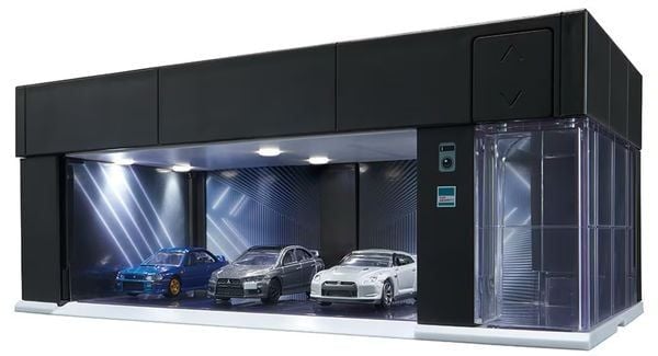 review mô hình sa bàn Tomica GARAGE PREMIUM BLACK Standard Edition