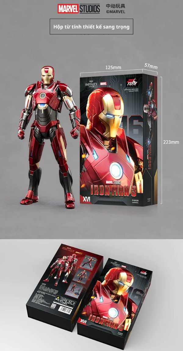 nShop bán Mô hình khớp động Marvel - Iron Man MK16 - ZD Toys - ZM05 làm quà tặng fan vũ trụ phim MCU