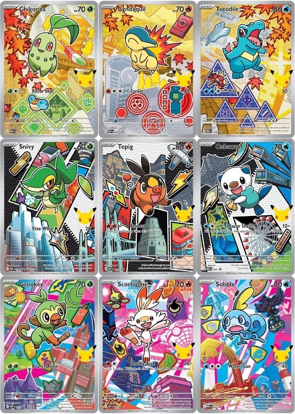 các thẻ starter promo trong set Pokemon TCG First Partner Illustration Collection Series 2 tiếng Anh