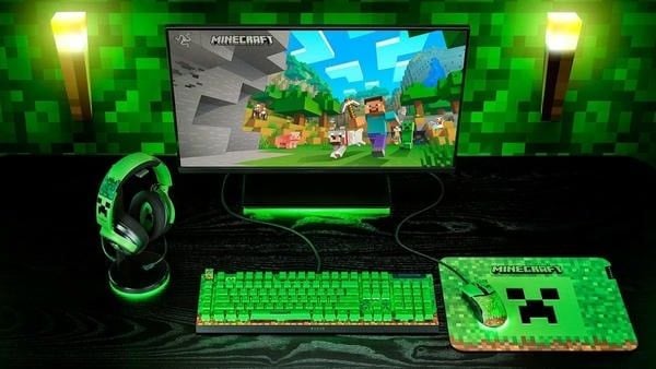 Setup trọn bộ gaming gear Minecraft Edition Razer chính hãng