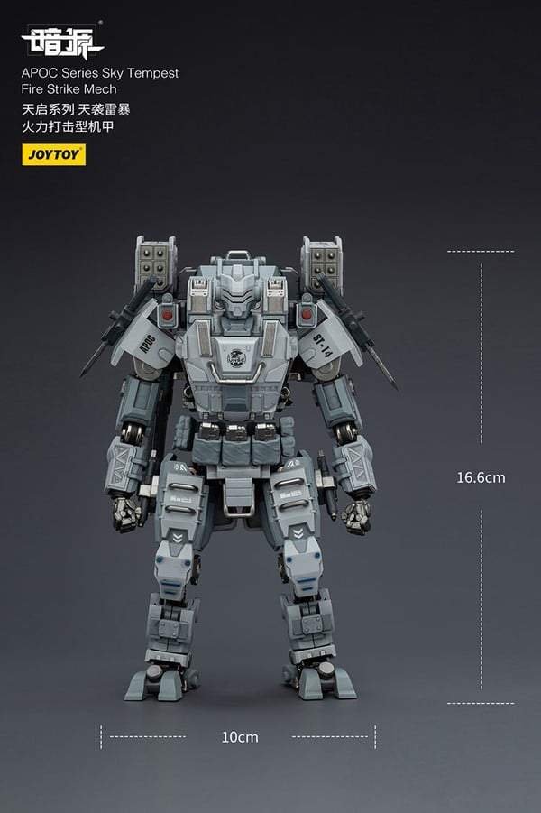kích thước mô hình JOY TOY APOC Series Sky Tempest Fire Strike Mech ST-8614 giá tốt chất lượng cao