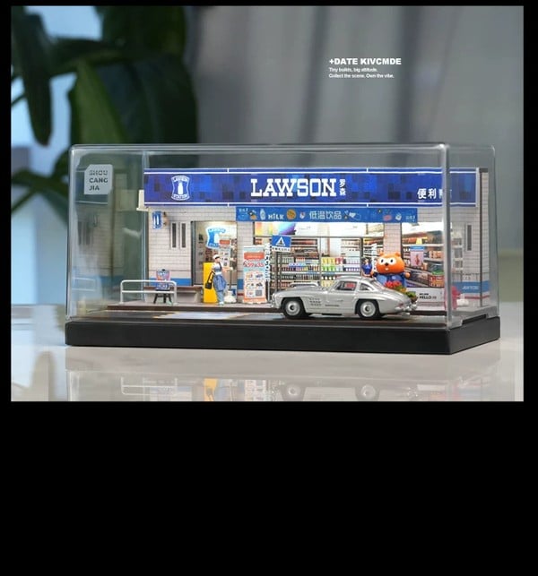 nShop bán Diorama 1:64 Cửa hàng tiện lợi Lawsonn cỡ vừa SCJ82047-A trang trí bàn làm việc, kệ sách, tủ trưng bày cty