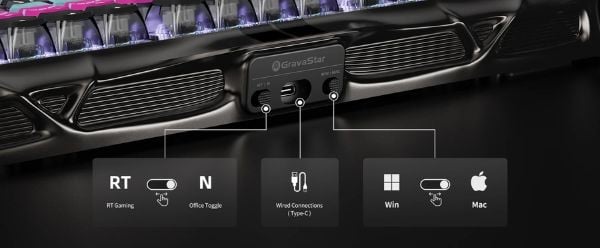 Bàn phím cơ từ tính chính hãng GravaStar Mercury V75 Pro Cyberpunk nShop thích hợp với Windows Above MacOS