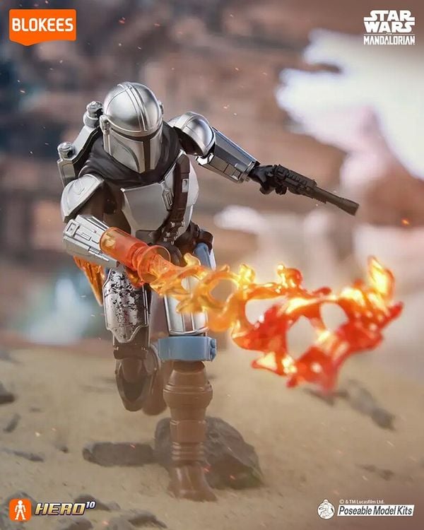 nShop bán model kit Blokees Star War Galaxy Version 01 The Mandalorian Blind Box Secret Din Djarin