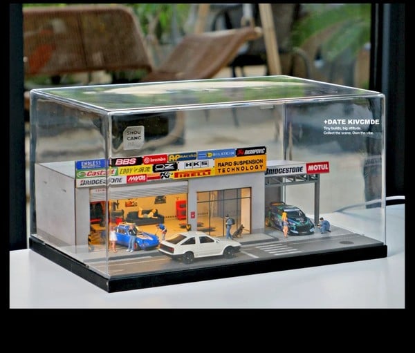 nShop bán Diorama 1:64 Xưởng sửa xe hiện đại SCJ82025-A Shou Cang Jia trang trí showroom ôtô, xe hơi giá tốt
