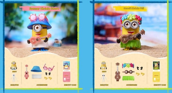 nShop bán hộp mù Blokees Minions Mokoo 02 Summer Bello Blind Box 75662 Ukulele Stuart Hawaii Ukulele Phil