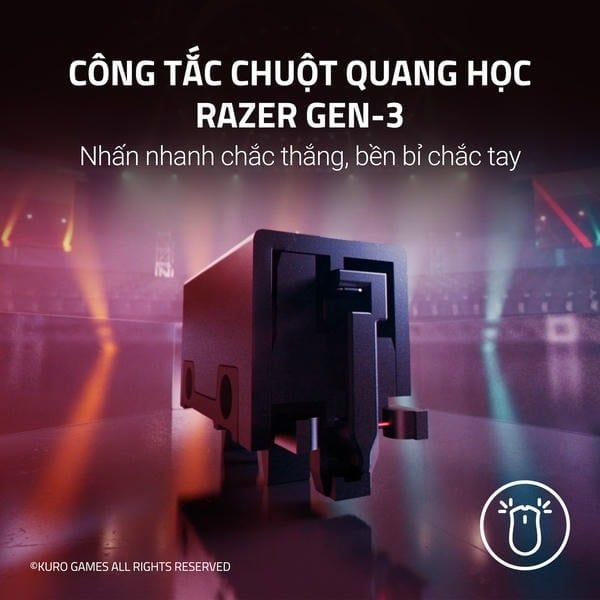 Switch quang học Razer Gen 3 siêu bền trên chuột gaming WuWa nShop