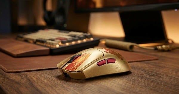 Chi tiết lớp vỏ Dragon Lore tinh xảo trên chuột gaming Razer Viper V3 Pro CS2