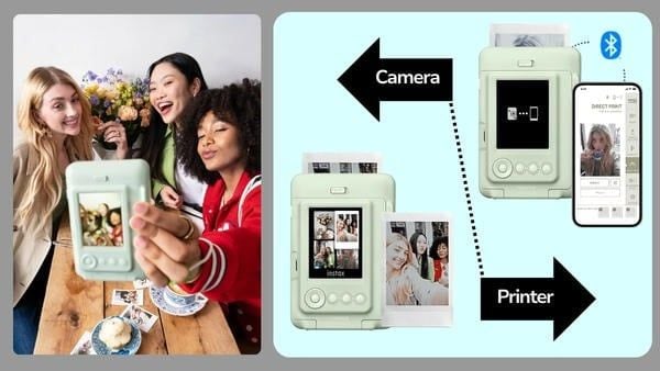 Chụp và in ảnh trực tiếp hoặc in từ điện thoại qua Bluetooth trên Instax Mini LiPlay