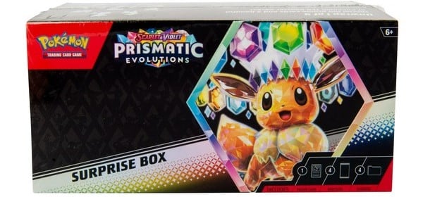 mặt trước front view hộp Pokemon TCG SV8.5 Prismatic Evolutions Surprise Box English