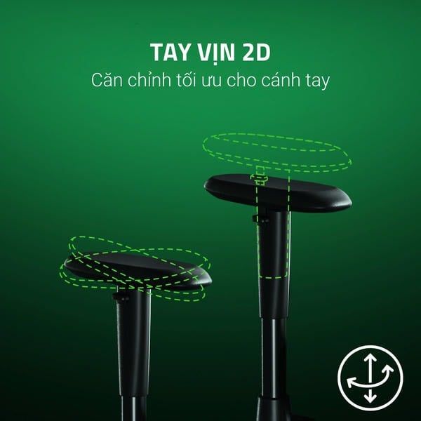 Tay vịn 2D điều chỉnh linh hoạt ghế Razer Iskur V2 X nShop