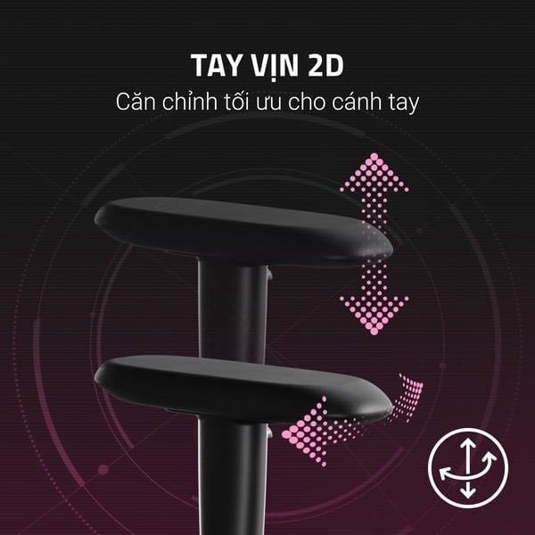 Tay vịn 2D tiện lợi trên ghế gaming Razer Wuthering Waves nShop
