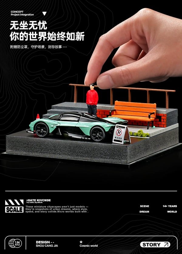 nShop bán Diorama 1:64 Cầu thang công viên SCJ82019 Shou Cang Jia làm background chụp ảnh mô hình xe đồ chơi