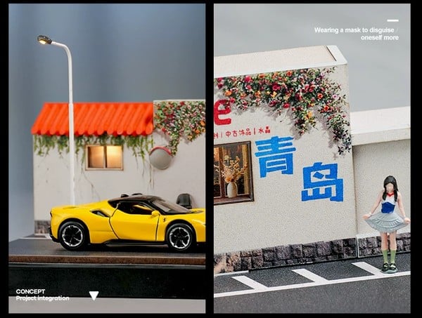 nShop bán Diorama 1:64 Cửa hàng ở Thanh Đảo SCJ82021-A Shou Cang Jia làm quà tặng fan mô hình xe diecast