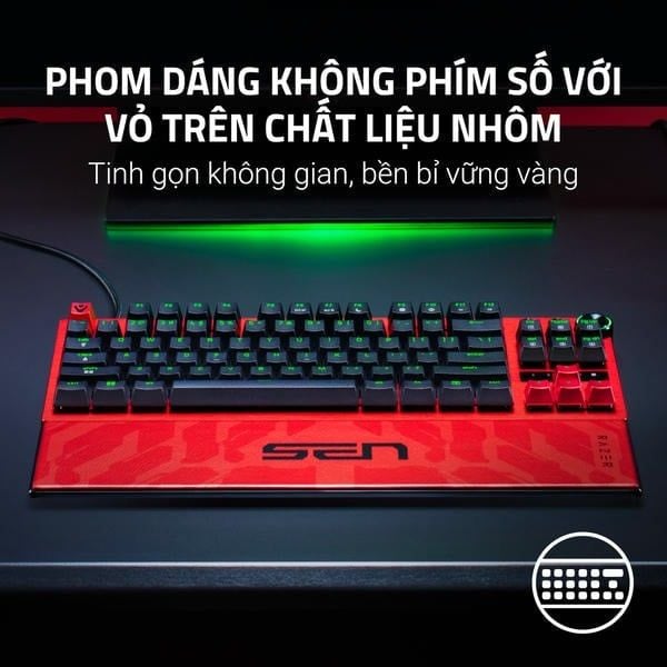 Thiết kế Tenkeyless nhôm của Huntsman V3 Pro TKL Sentinels nShop