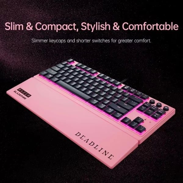 Thiết kế TKL Low profile mỏng nhẹ của Razer Ornata V3 BLACKPINK nShop