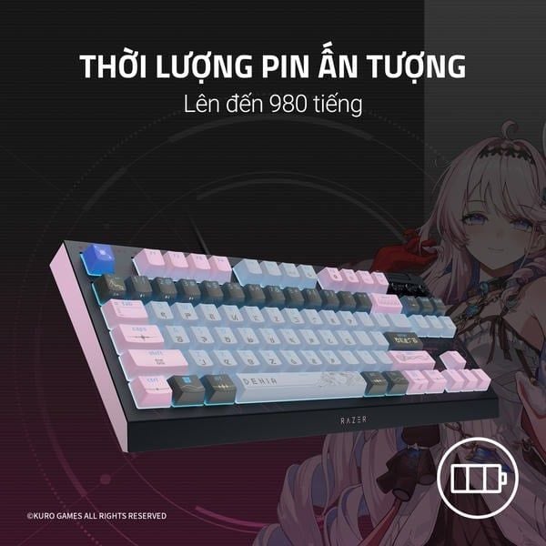 Thời lượng pin ấn tượng của bàn phím Wuthering Waves nShop