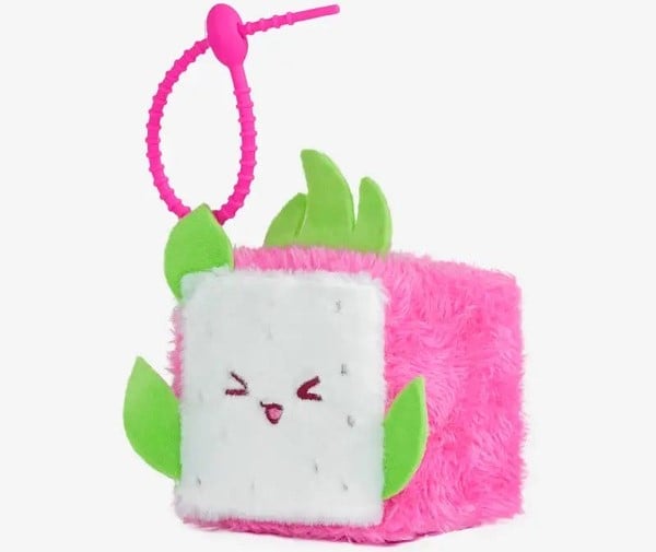 thú bông vuông Squarepals Fruit Collection 7cm dragon fruit thanh long