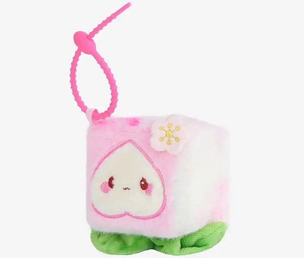 thú bông vuông Squarepals Fruit Collection 7cm peach đào