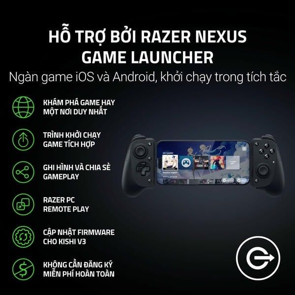 Tính năng Razer Nexus Game Launcher trên Kishi V3 nShop