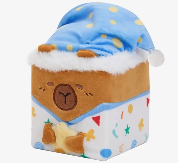 thú bông vuông Squarepals Animal Collection 10cm capybara pajama chuột lang nước mặc đồ ngủ