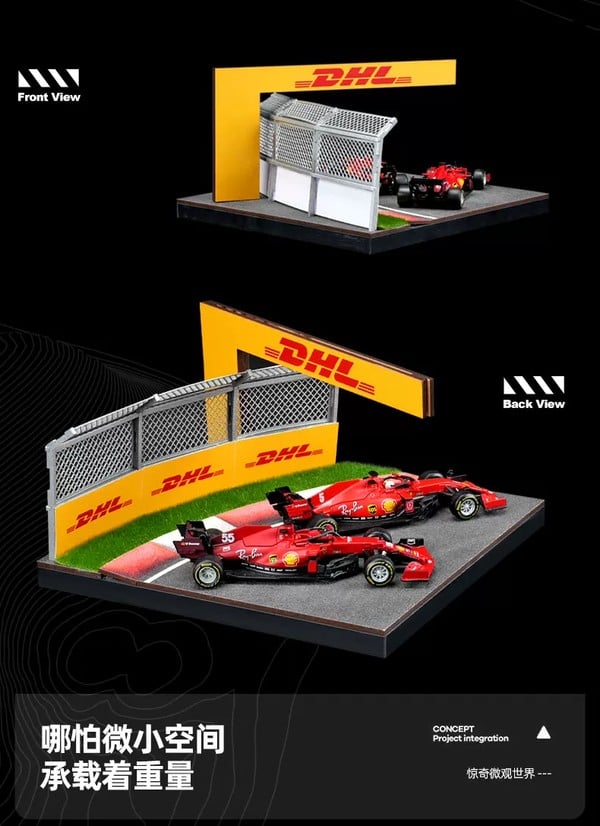 nShop bán Sa bàn Diorama tỉ lệ 1:64 Góc cua đường đua thể thao SCJ82054 làm background trưng bày xe mô hình