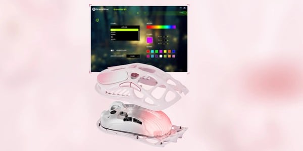 nShop bán Wireless Gaming Mouse GravaStar Mercury M1 Pro Sakura Pink tùy chọn độ nhạy polling rate theo sở thích