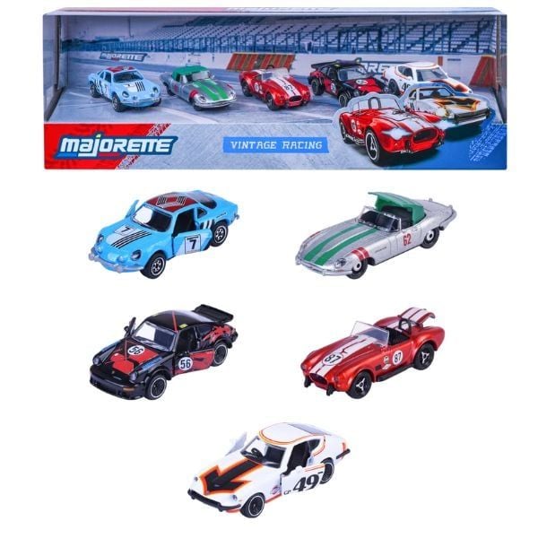 Xe Mô Hình MAJORETTE Vintage Racing 5 Pieces Gift Pack - sản phẩm chính hãng